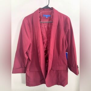 Apt. 9 Women’s Faux Two Pocket Blazer In Chilled Wine Size XXL NEW
